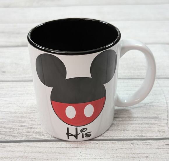 Disney Other - Disney Mickey Mouse “His” Mug Jerry Leigh Multicolor 10 oz